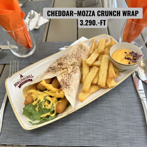 Cheddar–Mozza Crunch Wrap